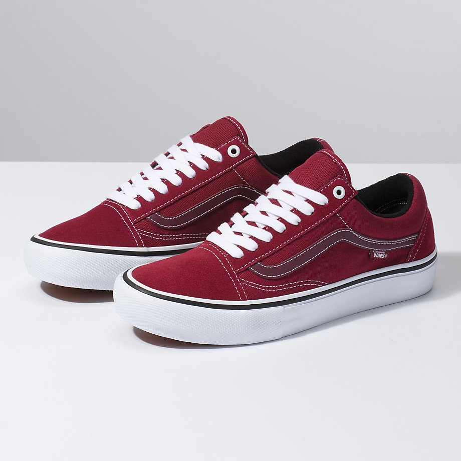 Vans Bayan Spor Ayakkabı Old Skool Pro Kırmızı/Beyaz | 42355-704